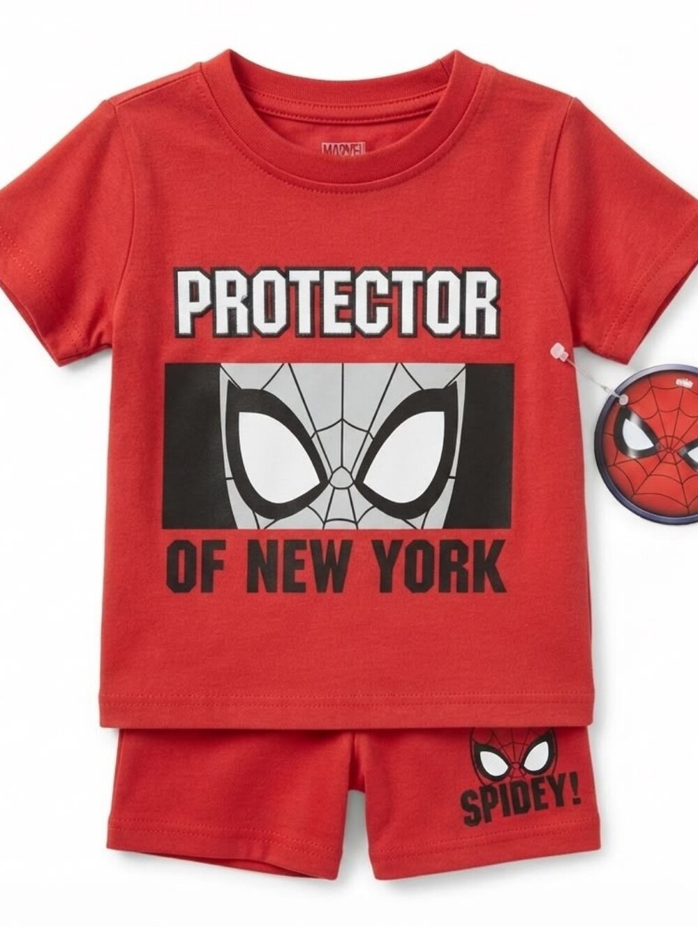 Spiderman Red & Black "Protector of New York" Kids Tee